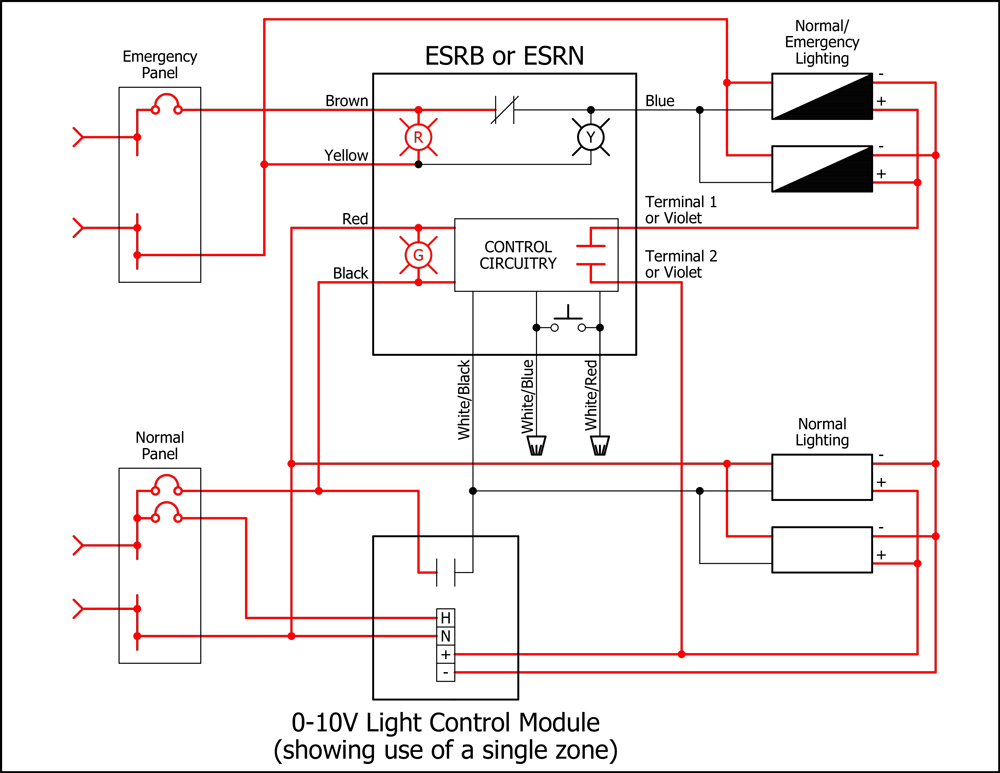 Emergency Lighting With Dimming Control, Wiring Emergency Lighting